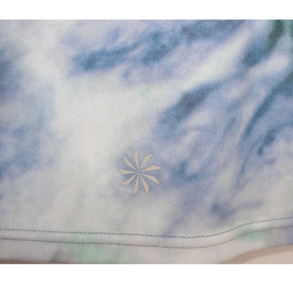 Athleta Girl Tie Dye Longline Sports Bra Crop Top Blue‎ Green Girls S